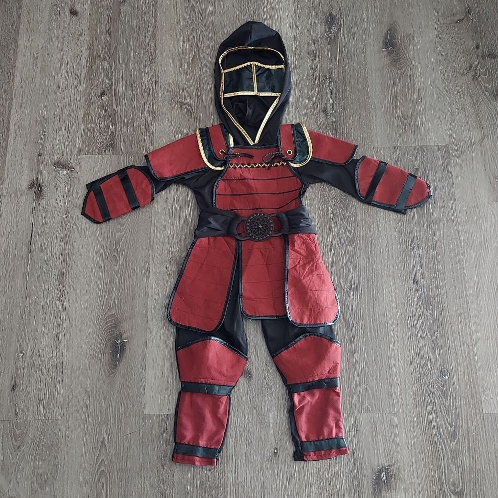 Kids TeeTot Deluxe Ninja Knight Halloween Costume w/ Built in Mask Sz 3/4